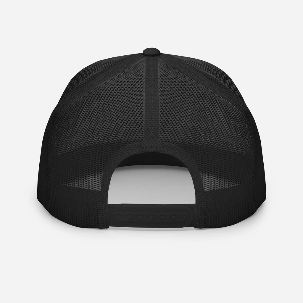 Nitrox Republic Logo Trucker Cap in Black back view – dive hat