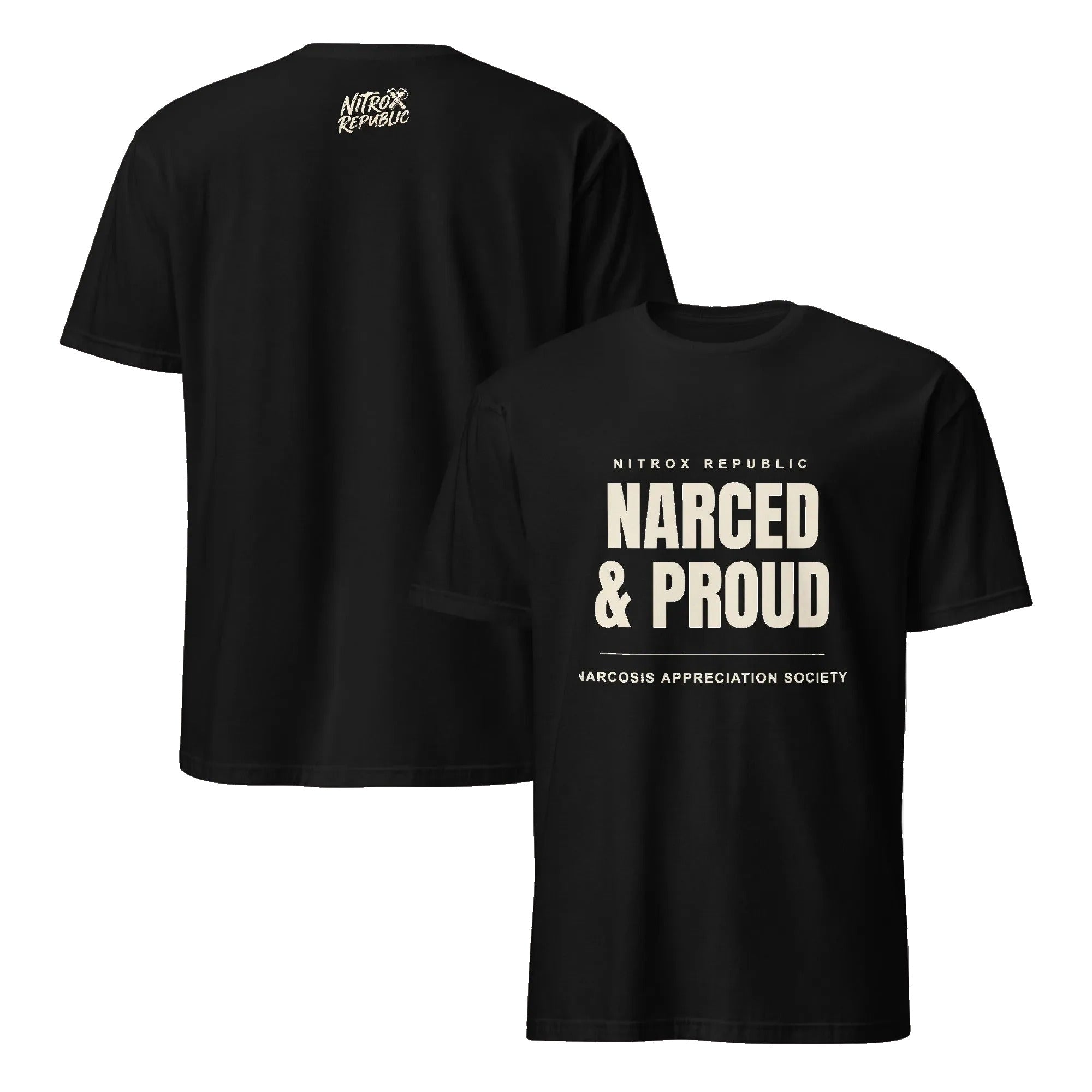 Narced & Proud deep diving scuba t-shirt in Black – Nitrox Republic