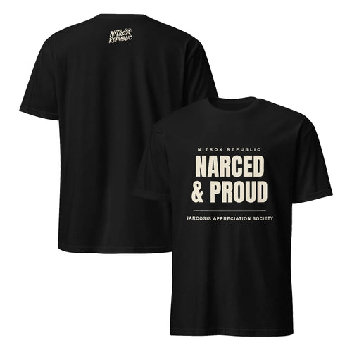 Narced & Proud deep diving scuba t-shirt in Black – Nitrox Republic