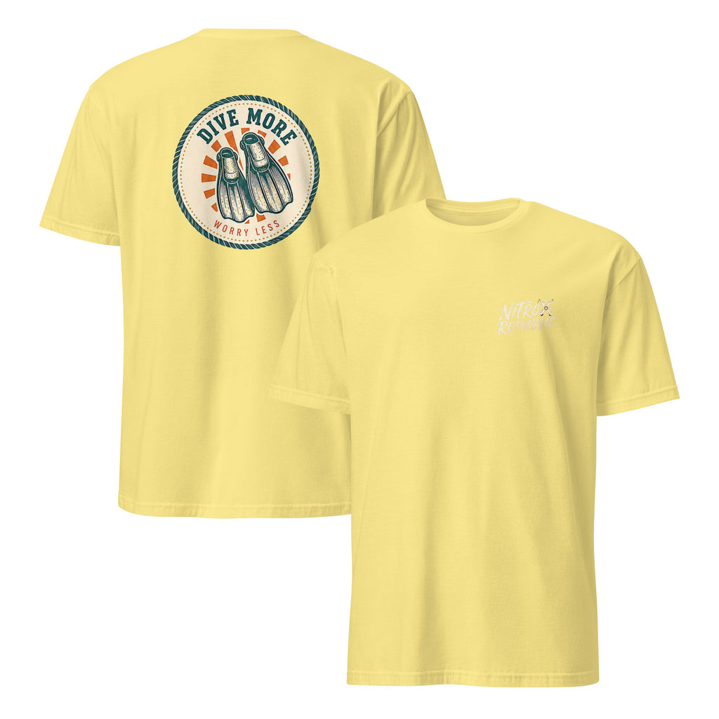 Dive More retro scuba t-shirt in Cornsilk – Nitrox Republic