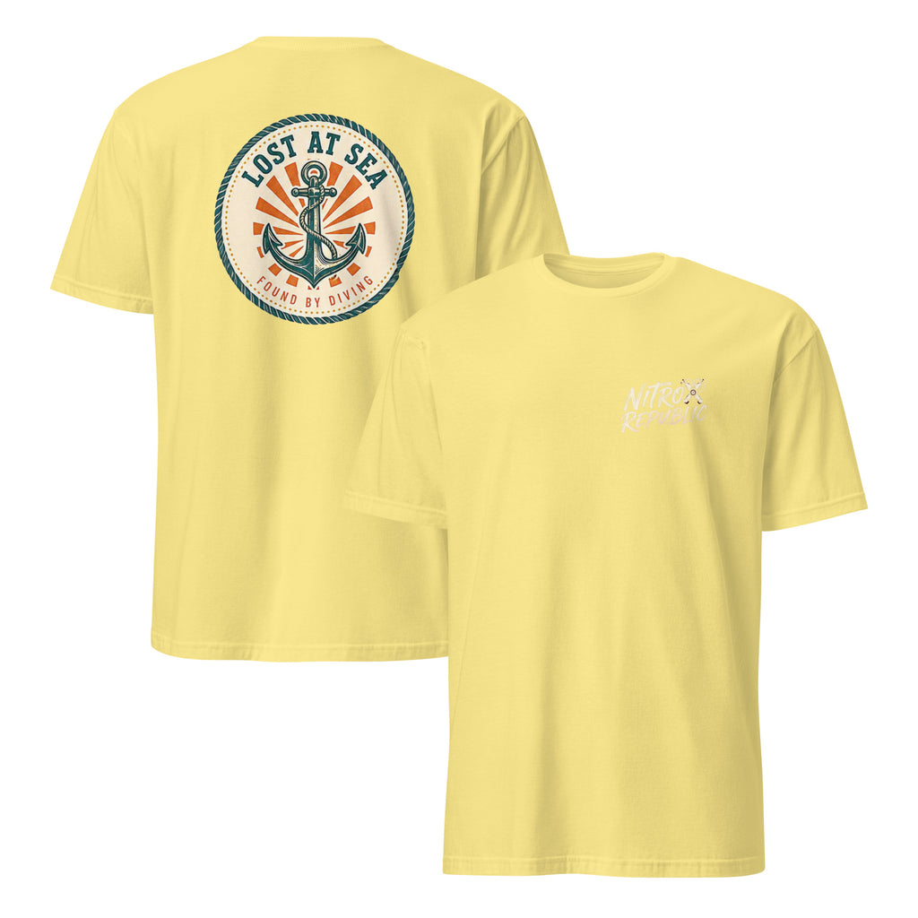 Lost at Sea retro anchor scuba t-shirt in Cornsilk – Nitrox Republic