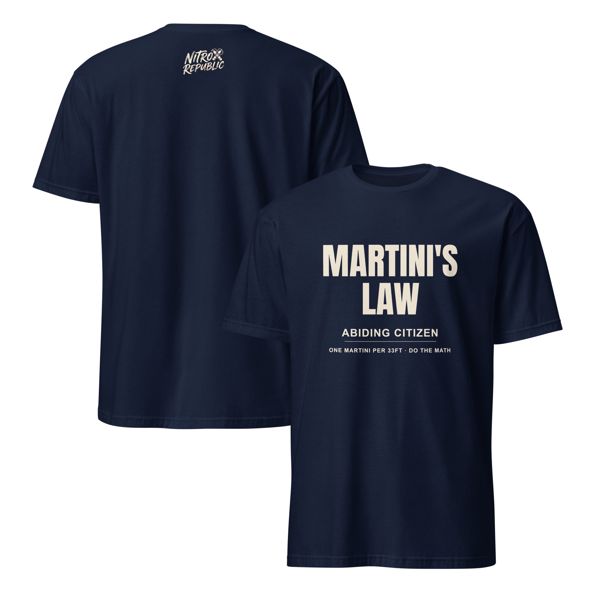 Martini's Law scuba diving graphic tee in Navy – Nitrox Republic