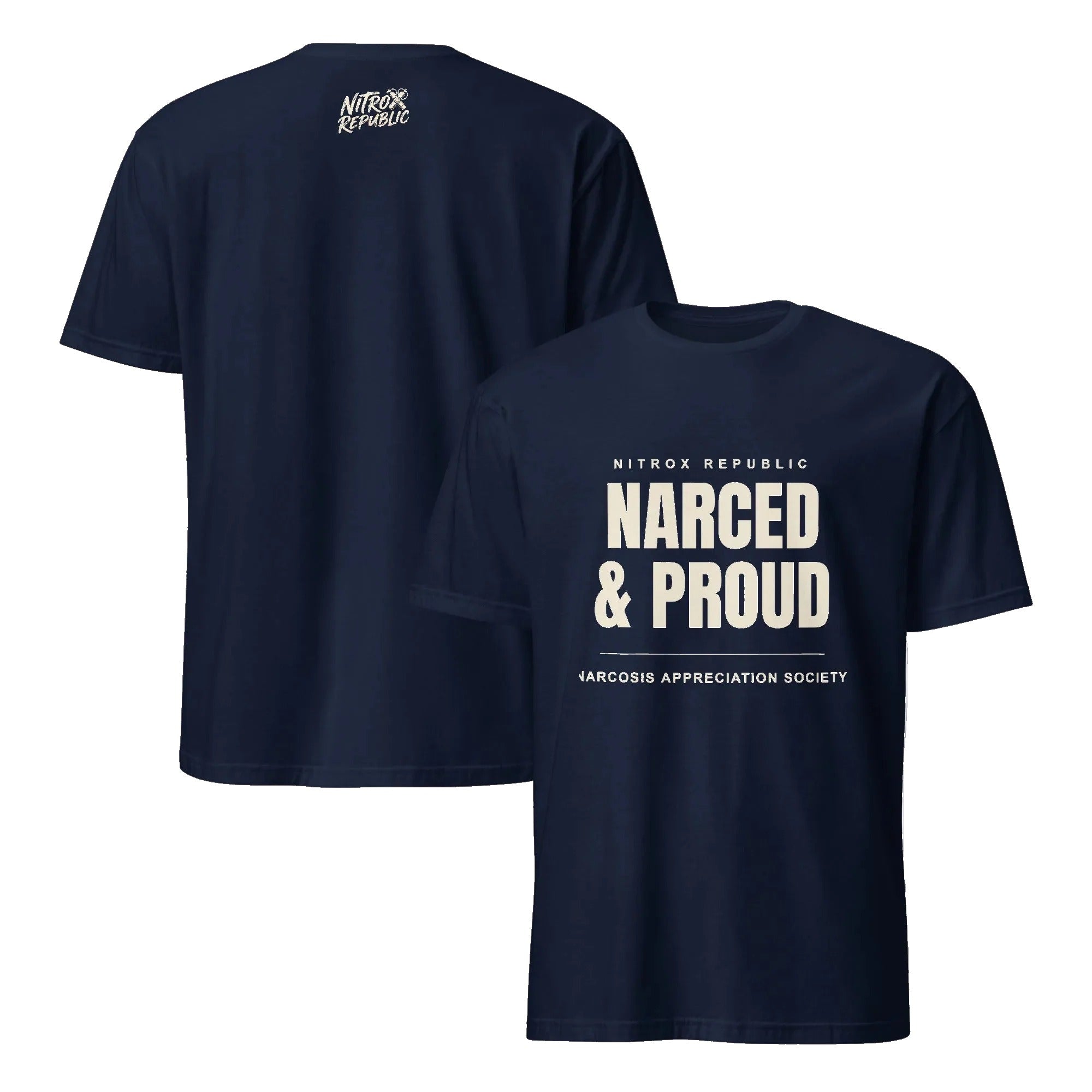 Narced & Proud deep diving scuba t-shirt in Navy – Nitrox Republic