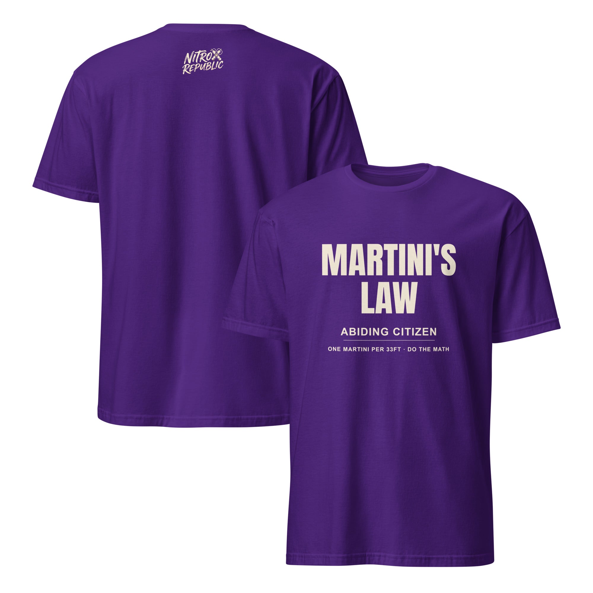 Martini's Law scuba diving graphic tee in Purple – Nitrox Republic