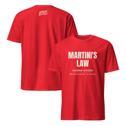 Martini's Law scuba diving graphic tee in Red – Nitrox Republic